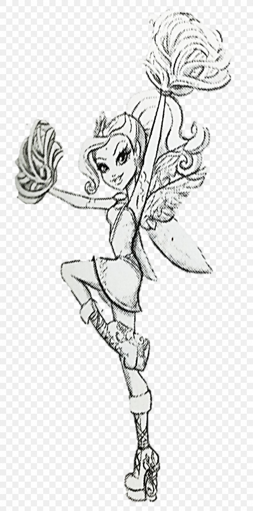 Ever After High Rapunzel Cheshire Cat Fairy Godmother Sketch, PNG, 951x1920px, Watercolor, Cartoon, Flower, Frame, Heart Download Free