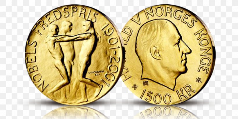Norway 2001 Nobel Peace Prize Coin Nobel Prize, PNG, 1000x500px, Norway, Coin, Commemorative Coin, Currency, Det Norske Myntverket Download Free