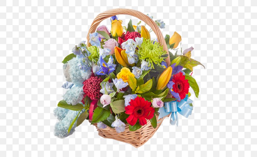 Floral Design Food Gift Baskets Cut Flowers Flower Bouquet, PNG, 500x500px, Floral Design, Artificial Flower, Basket, Cut Flowers, Floristry Download Free