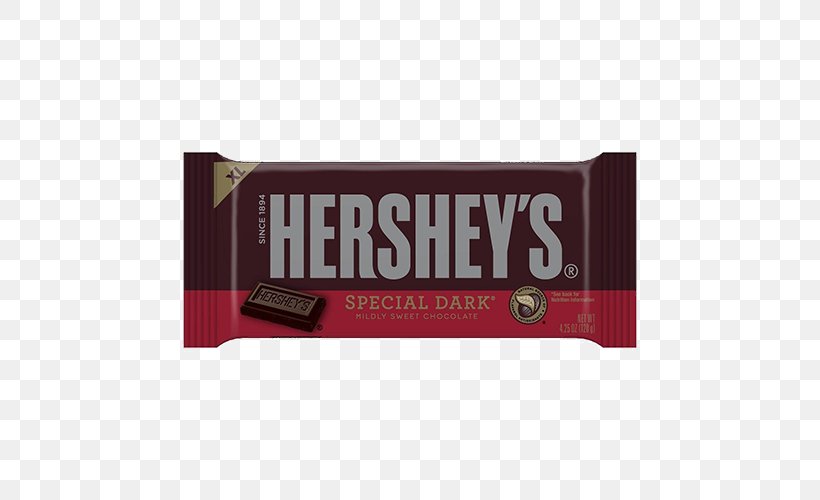 Hershey Bar Chocolate Bar Hershey's Special Dark The Hershey Company, PNG, 500x500px, Hershey Bar, Brand, Candy, Chocolate, Chocolate Bar Download Free