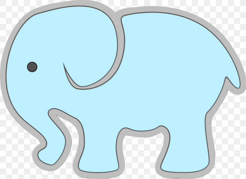Indian Elephant, PNG, 960x697px, Watercolor, Animal Figure, Aqua, Cartoon, Elephant Download Free