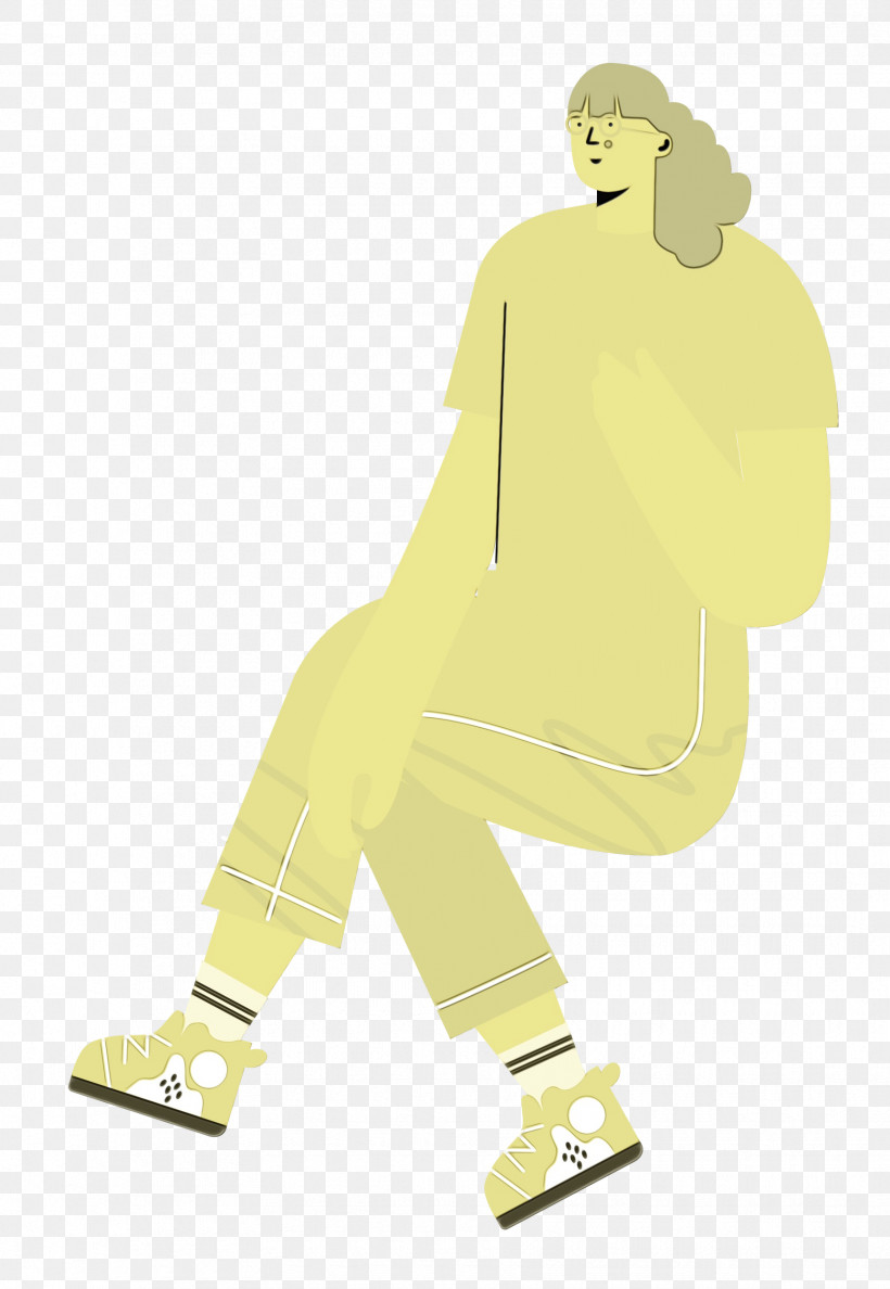 Shoe Skateboarding Yellow Font Sitting, PNG, 1725x2500px, Sitting, Cartoon, Equipment, Headgear, Joint Download Free