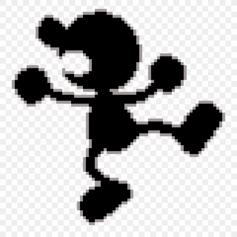 Super Smash Bros. For Nintendo 3DS And Wii U Super Mario Bros. Super Nintendo Entertainment System Mr. Game And Watch Game & Watch, PNG, 1600x1600px, Super Mario Bros, Amiibo, Black, Black And White, Game Boy Download Free