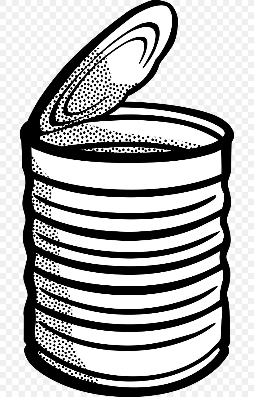 Tin Can Desktop Wallpaper Clip Art, PNG, 692x1280px, Tin Can, Area, Beverage Can, Black, Black And White Download Free