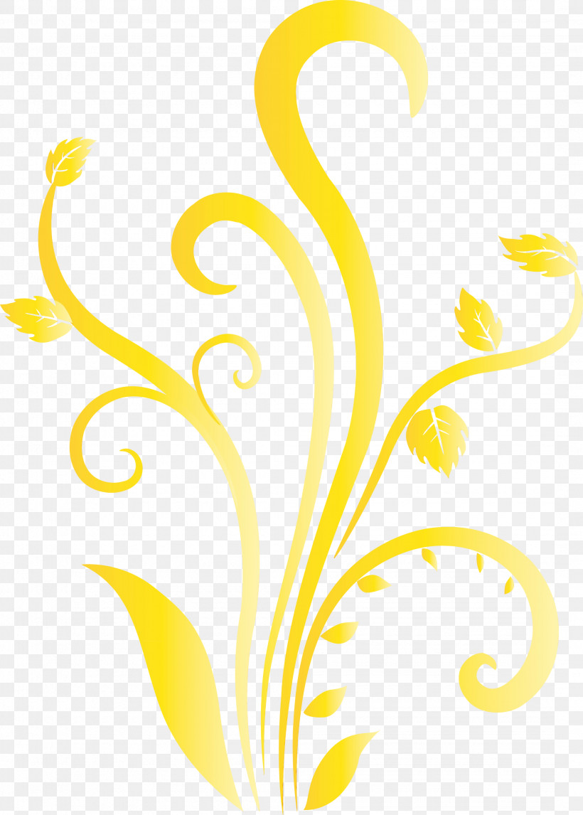 Yellow Pedicel Plant, PNG, 2145x3000px, Spring Frame, Decoration Frame, Paint, Pedicel, Plant Download Free