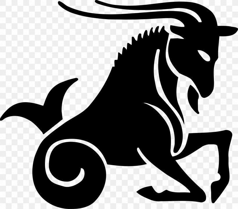 Capricorn Clip Art, PNG, 2400x2110px, Capricorn, Astrological Sign, Autocad Dxf, Black, Black And White Download Free