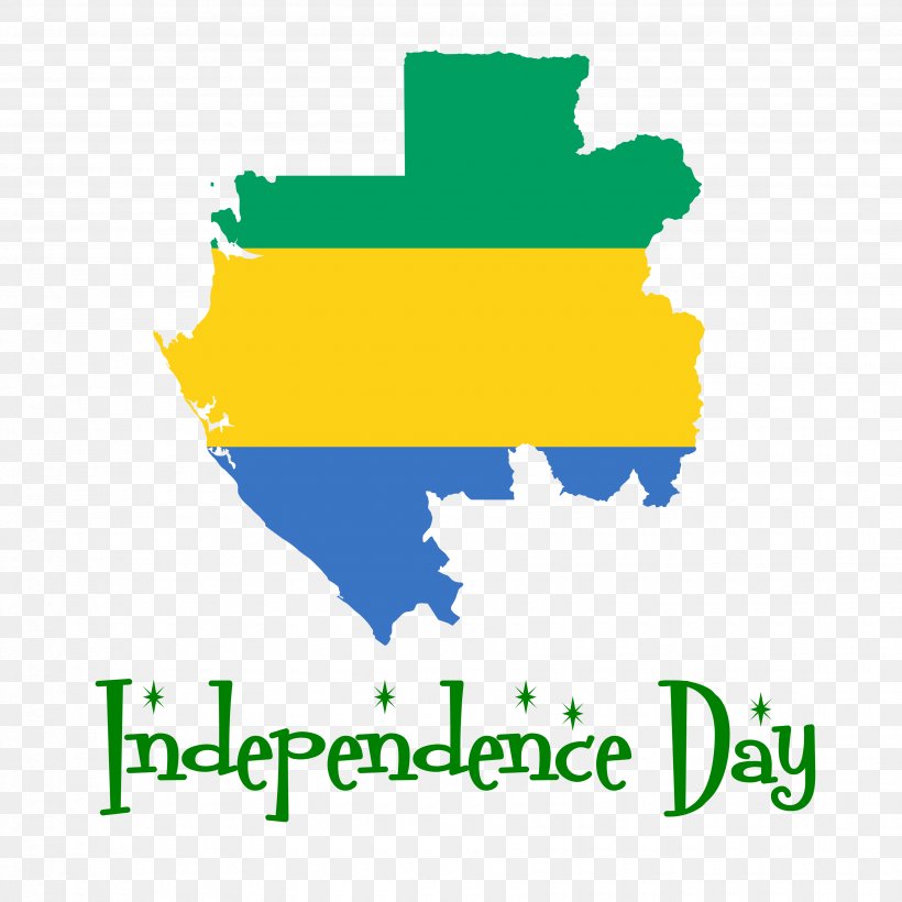 Independence Day Gabon., PNG, 3500x3500px, Gabon, Area, Blank Map, Brand, Flag Download Free