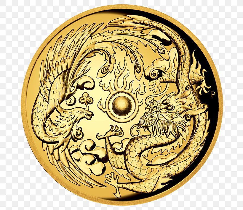 Perth Mint Proof Coinage Silver Coin Gold Coin, PNG, 712x711px, Perth Mint, Australia, Bullion, Chinese Dragon, Coin Download Free