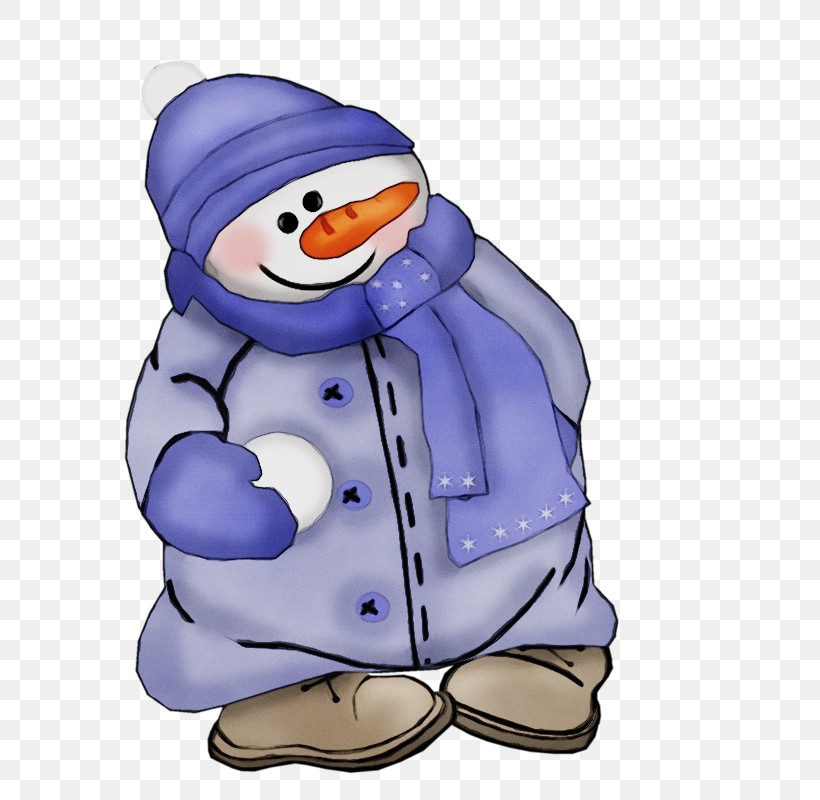 Snowman, PNG, 800x800px, Watercolor, Cartoon, Paint, Snowman, Wet Ink Download Free