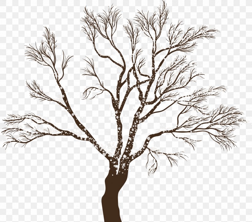 Tree, PNG, 3425x3024px, Tree, Autumn, Black And White, Branch, Drawing Download Free