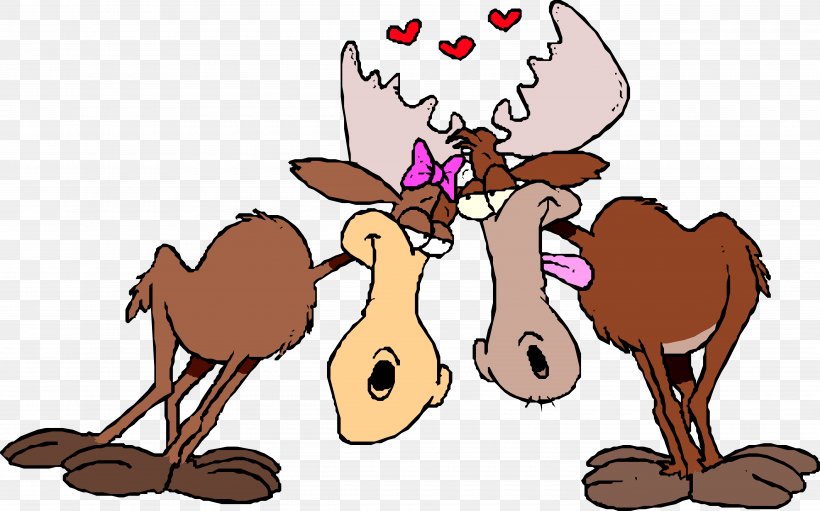 Moose Drawing Deer Valentine's Day Clip Art, PNG, 5000x3120px, Watercolor, Cartoon, Flower, Frame, Heart Download Free