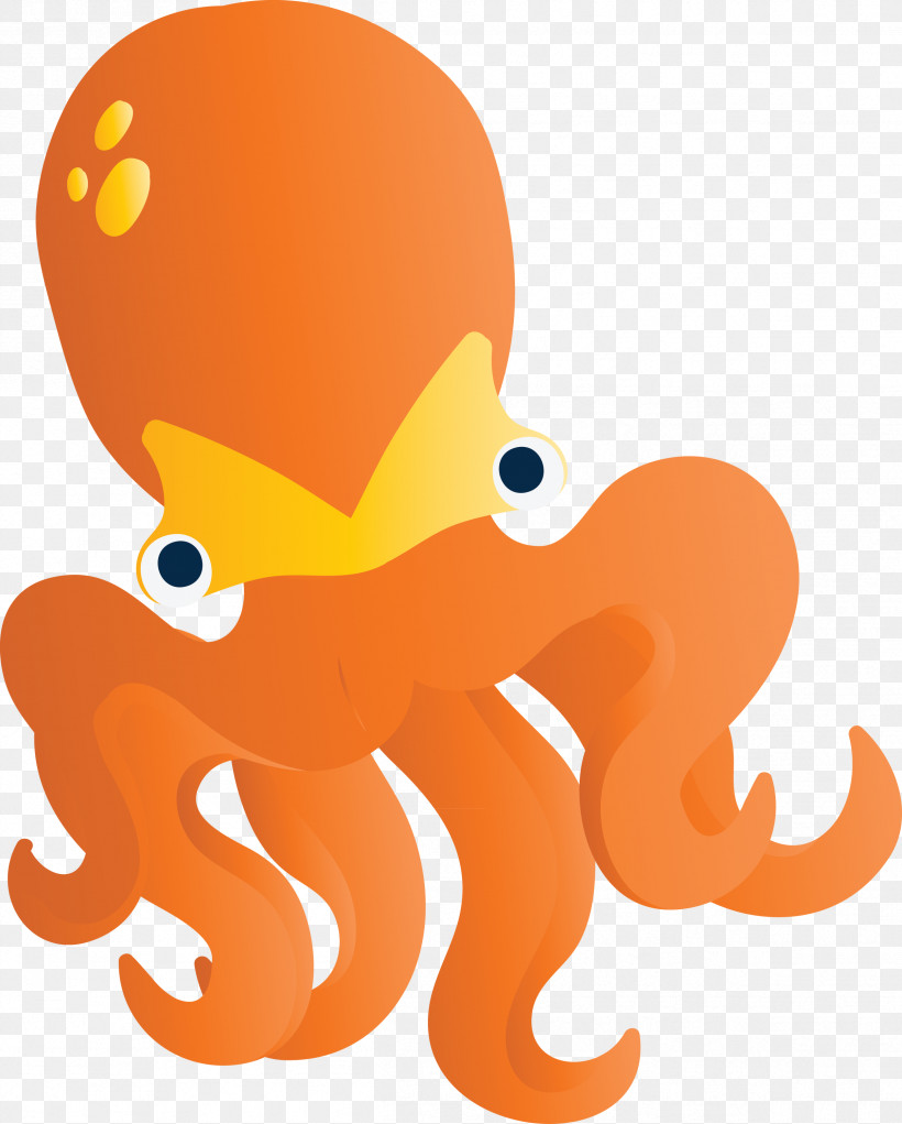 Orange, PNG, 2409x3000px, Octopus, Animal Figure, Cartoon, Giant Pacific Octopus, Orange Download Free