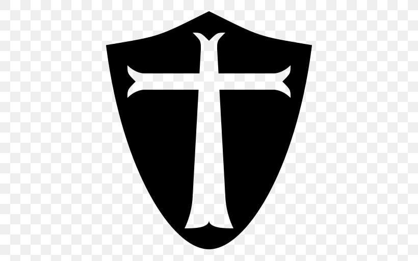 Knights Templar Shield, PNG, 512x512px, Knights Templar, Black And White, Coat Of Arms, Cross, Deus Vult Download Free