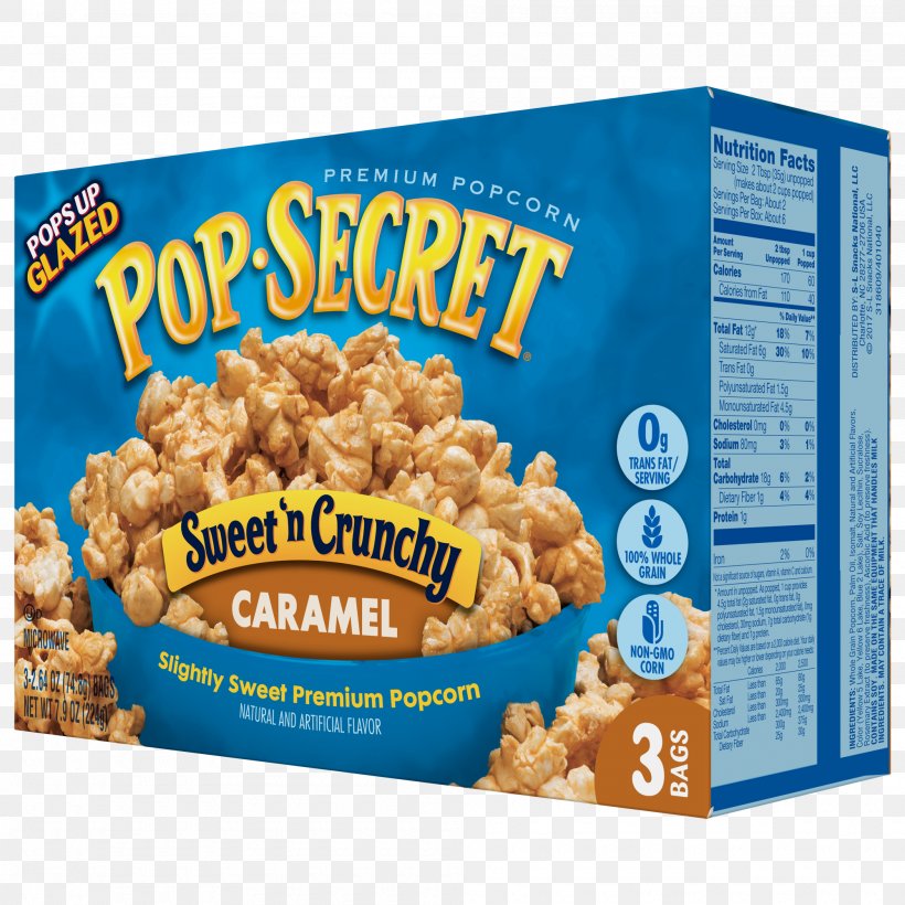Popcorn Kettle Corn Caramel Corn Flavor Pop Secret, PNG, 2000x2000px, Popcorn, Artificial Butter Flavoring, Brand, Breakfast Cereal, Butter Download Free