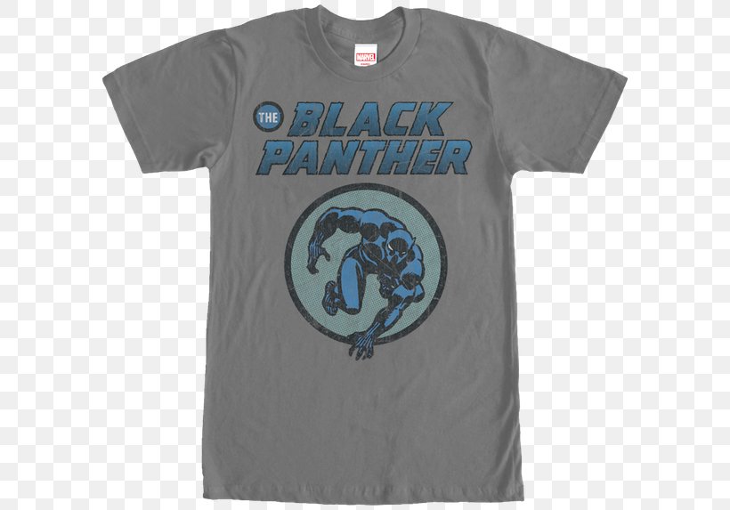 T-shirt Black Panther Star-Lord Spider-Man Marvel Comics, PNG, 600x573px, Tshirt, Active Shirt, Black Panther, Blue, Brand Download Free
