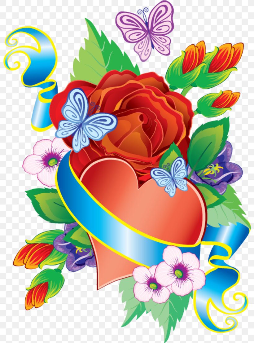 Flower Heart Rose Clip Art, PNG, 800x1107px, Flower, Art, Blossom, Color, Cut Flowers Download Free