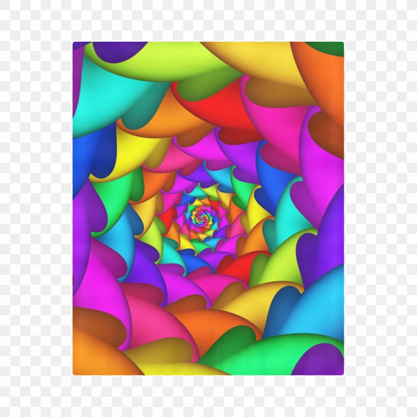 Rainbow Rose Spiral Fractal Psychedelic Art, PNG, 1000x1000px, Rainbow Rose, Art, Color, Flower, Flowering Plant Download Free