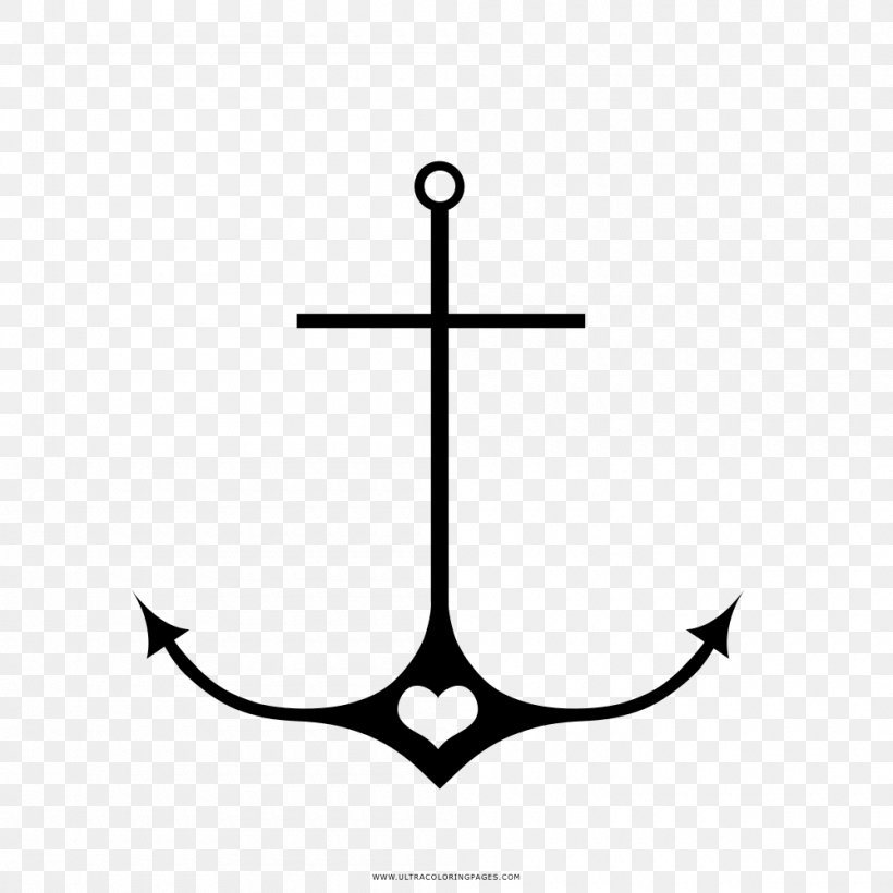 Anchor Drawing Coloring Book Clip Art, PNG, 1000x1000px, Anchor, Black And White, Coloring Book, Contemplation, Dance Download Free