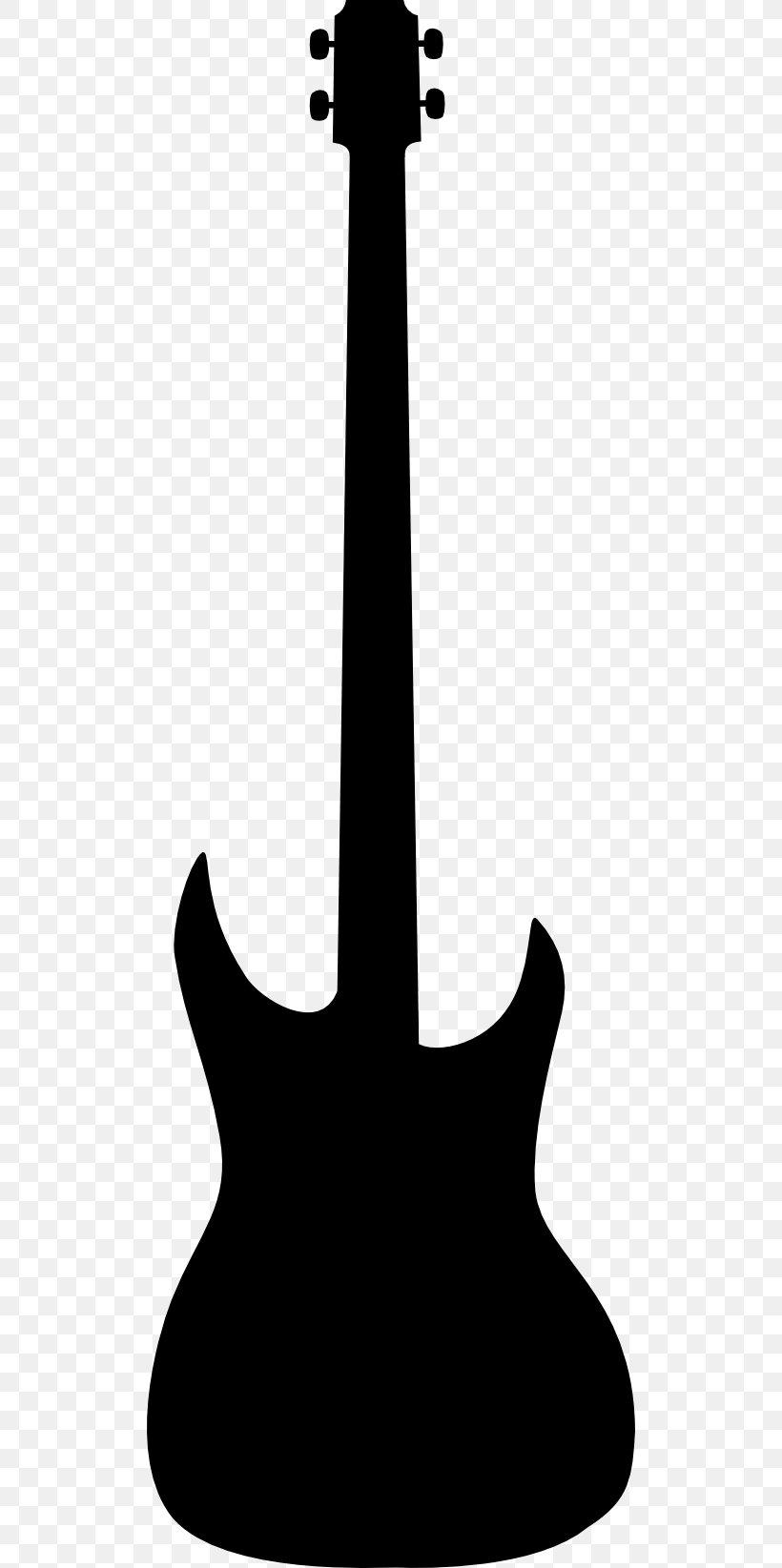 Bass Guitar Silhouette Double Bass Clip Art, PNG, 512x1645px, Bass Guitar, Acoustic Electric Guitar, Acoustic Guitar, Bass, Black And White Download Free