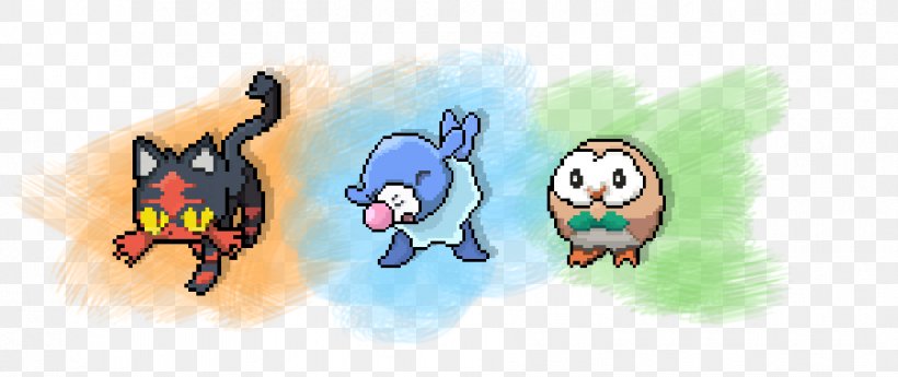 Pokémon Sun And Moon Sprite Pixel Art Popplio, PNG, 901x380px, Sprite, Art, Cartoon, Digital Art, Finger Download Free