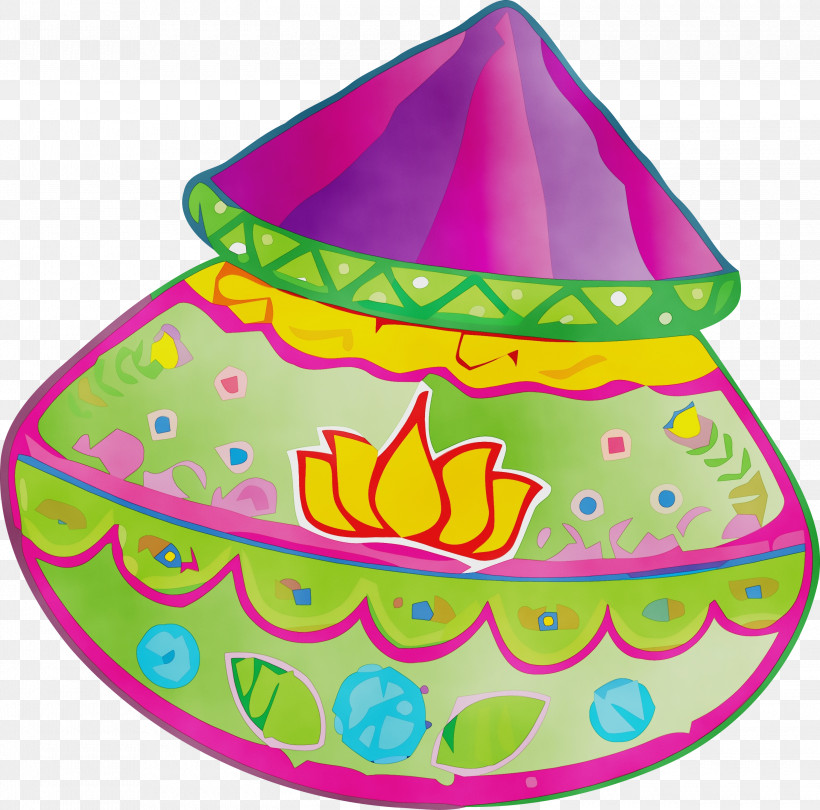 Party Hat, PNG, 3000x2967px, Happy Holi, Paint, Party Hat, Party Supply, Pink Download Free