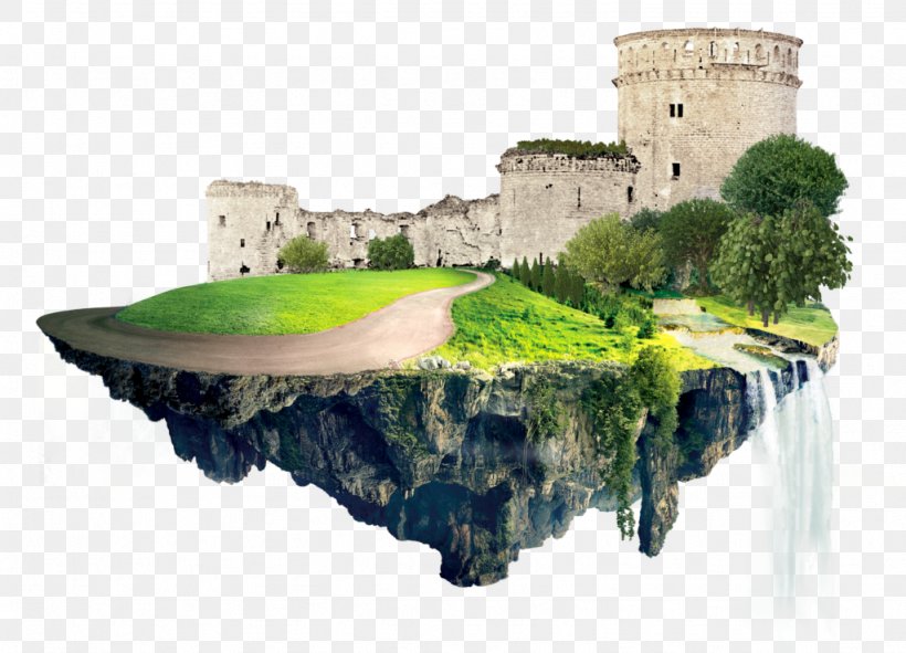 Castle Cartoon, PNG, 1024x739px, Floating Island, Alamy, Artificial Island, Building, Castle Download Free