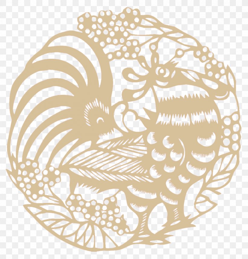 Chicken Papercutting Chinese Zodiac Chinese New Year, PNG, 1263x1317px, Chicken, Antithetical Couplet, Area, Art, Bird Download Free