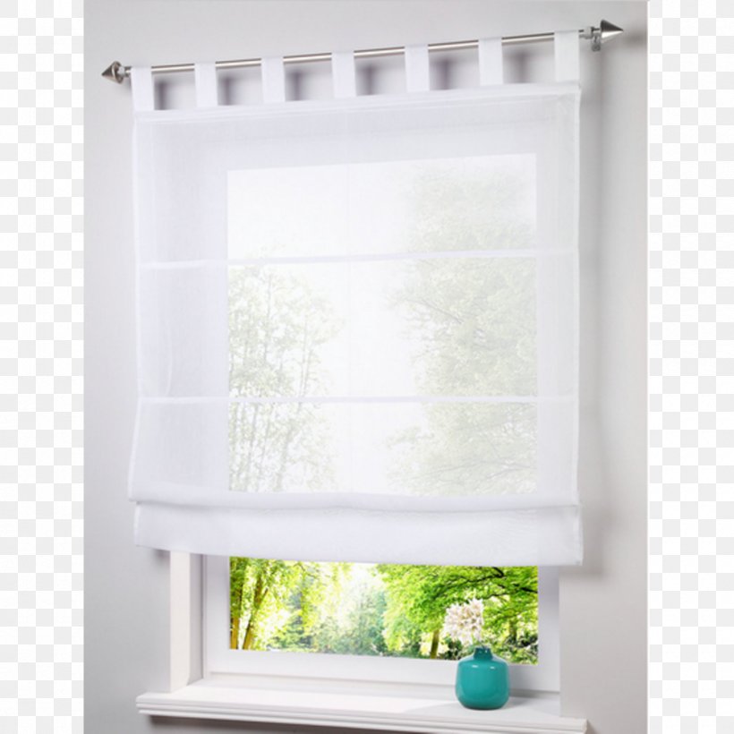 Breathable Roman Blind Window Curtain Loops Voile Sheer Liftable Decorative 