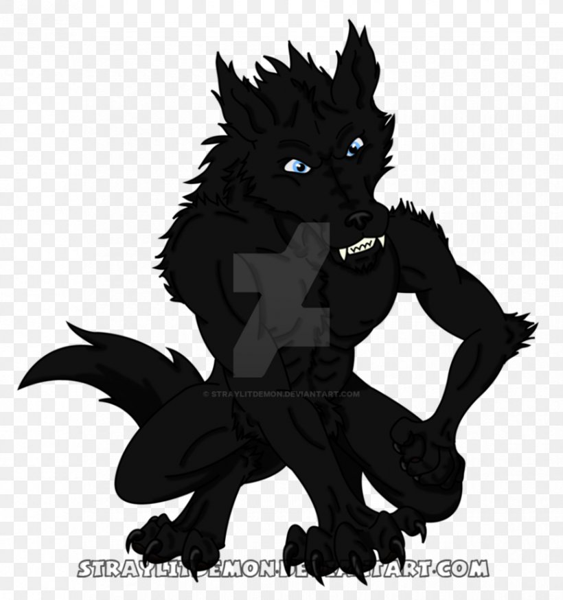 Cat Werewolf Dog Cartoon Black, PNG, 865x923px, Cat, Black, Black And White, Canidae, Carnivoran Download Free