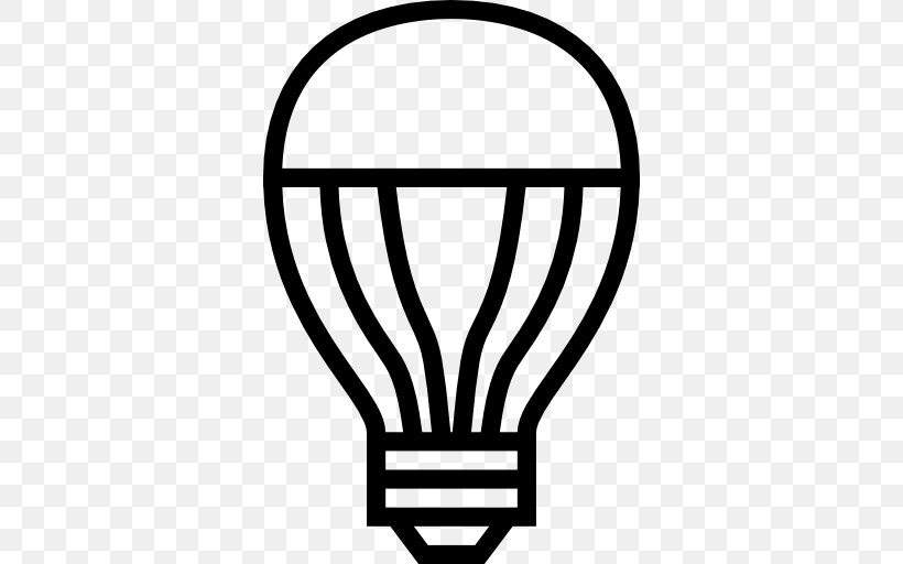 Incandescent Light Bulb LED Lamp Electricity Lighting, PNG, 512x512px, Light, Black, Black And White, Electric Light, Electricity Download Free