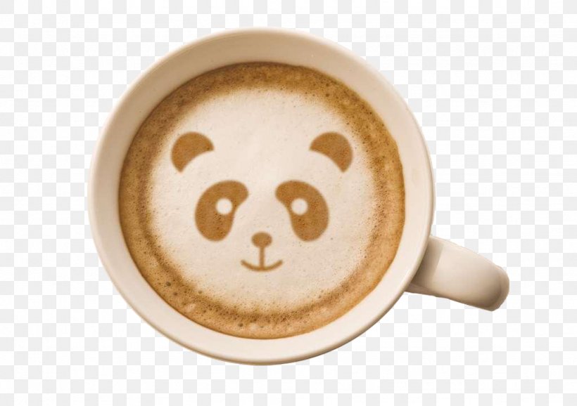 Latte Coffee Cappuccino Cafe Giant Panda, PNG, 1024x723px, Latte, Cafe, Cafe Au Lait, Caffeine, Cappuccino Download Free