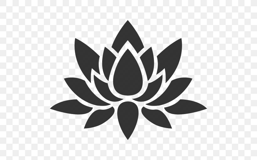 Sacred Lotus Stencil Drawing Flower Image, PNG, 512x512px, Sacred Lotus, Aquatic Plants, Art, Black And White, Drawing Download Free