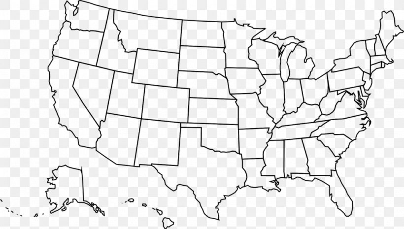 United States Blank Map Vector Map, PNG, 1024x581px