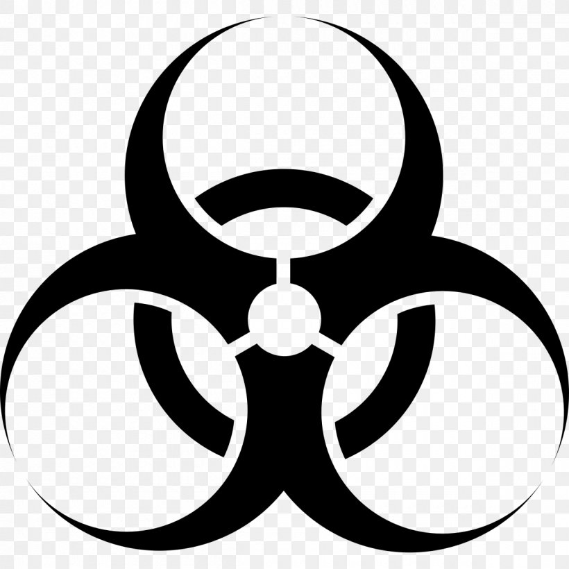 Biological Hazard Symbol Clip Art, PNG, 1200x1200px, Biological Hazard, Area, Artwork, Biosafety Level, Black Download Free