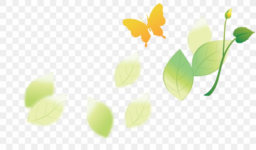 Green Desktop Wallpaper Leaf Graphics Plant Stem, PNG, 1042x611px, Green, Botany, Branch, Butterfly, Computer Download Free