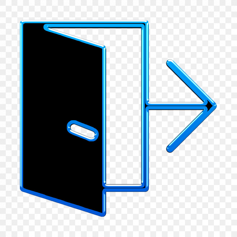 Exit Icon Essential Compilation Icon, PNG, 1234x1234px, Exit Icon, Blue, Electric Blue, Essential Compilation Icon, Line Download Free