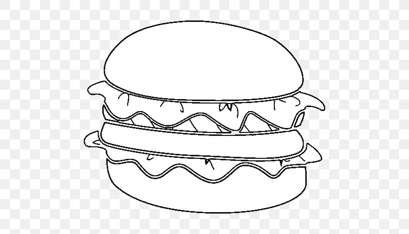 Hamburger Junk Food Coloring Book Lettuce McDonald's, PNG, 600x470px, Hamburger, Adult, Artwork, Black And White, Child Download Free