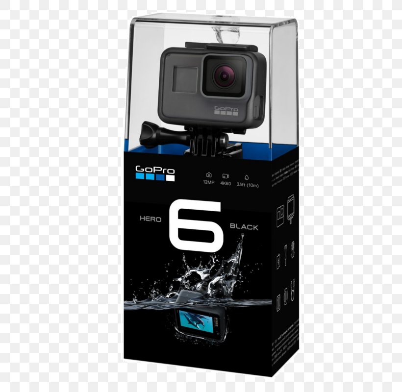 Action Camera GoPro HERO6 Black 4K Resolution, PNG, 800x800px, 4k Resolution, Action Camera, Camcorder, Camera, Camera Accessory Download Free