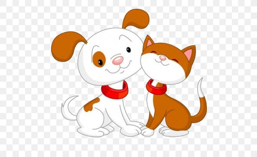 Cat Dog Clip Art Kitten Puppy, PNG, 500x500px, Cat, Art, Bear, Carnivoran, Cartoon Download Free