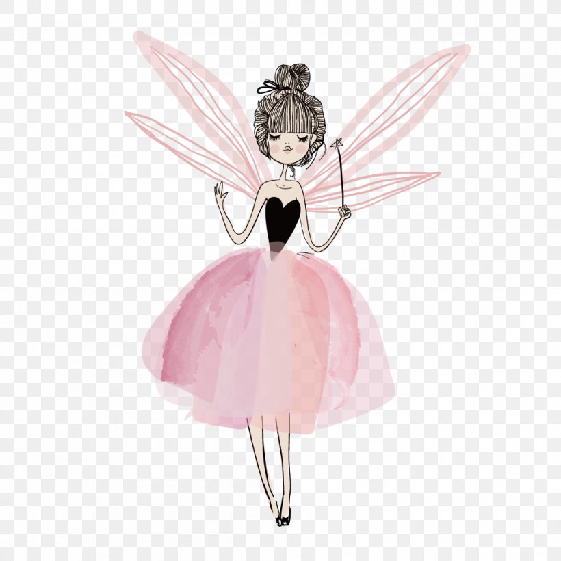 Fairy Sprite Wallpaper, PNG, 1000x1000px, Watercolor, Cartoon, Flower, Frame, Heart Download Free