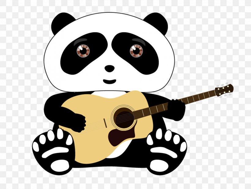 Giant Panda T-shirt Bear Guitar, PNG, 1975x1490px, Giant Panda, Art, Bear, Carnivoran, Cartoon Download Free
