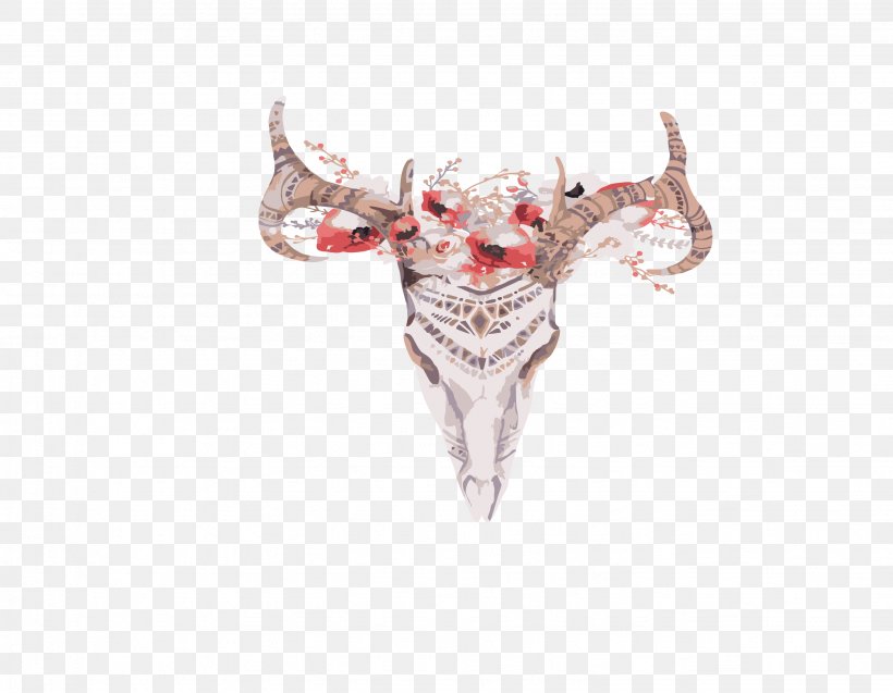 Deer Skull Cattle Horn Antler, PNG, 2657x2067px, Deer, Antler, Bone, Cattle, Cattle Like Mammal Download Free