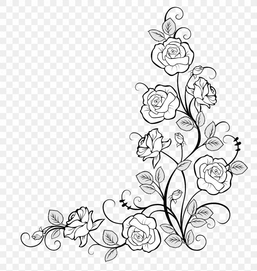 Floral Design, PNG, 1287x1356px, White, Blackandwhite, Floral Design, Flower, Leaf Download Free