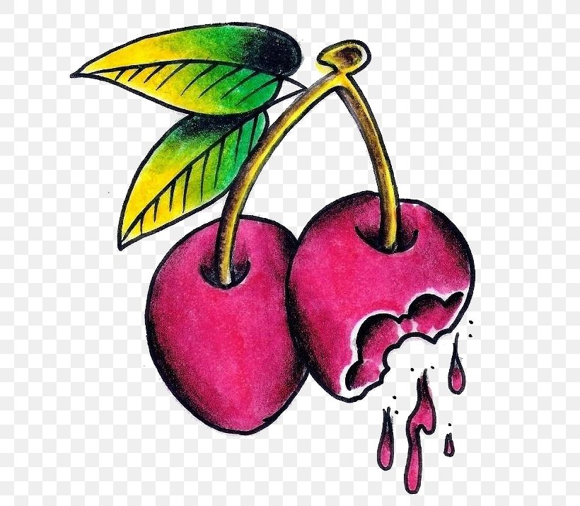 Old School (tattoo) Flash Cherry, PNG, 633x715px, Old School Tattoo, Art, Cherry, Drawing, Flash Download Free