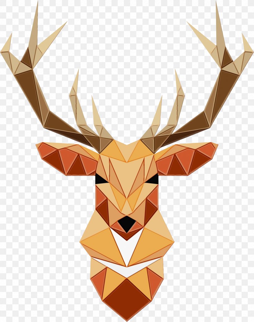 Origami, PNG, 1269x1605px, Watercolor, Deer, Origami, Paint, Wet Ink Download Free