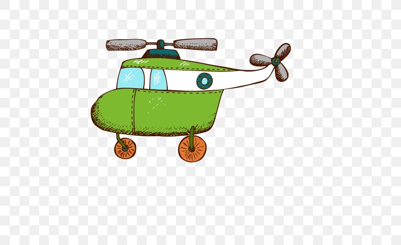 Airplane Aircraft Helicopter, PNG, 500x500px, Airplane, Aircraft, Cartoon, Green, Helicopter Download Free