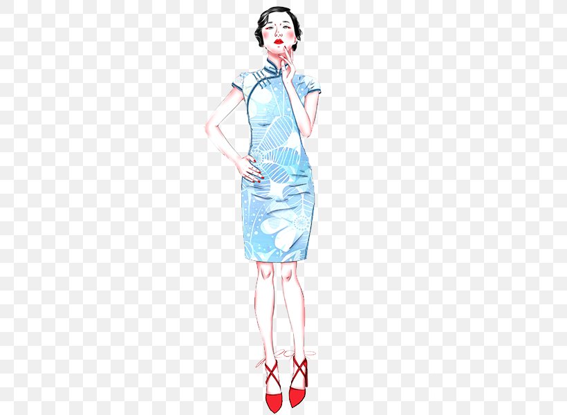 Cheongsam Designer Woman, PNG, 600x600px, Watercolor, Cartoon, Flower, Frame, Heart Download Free