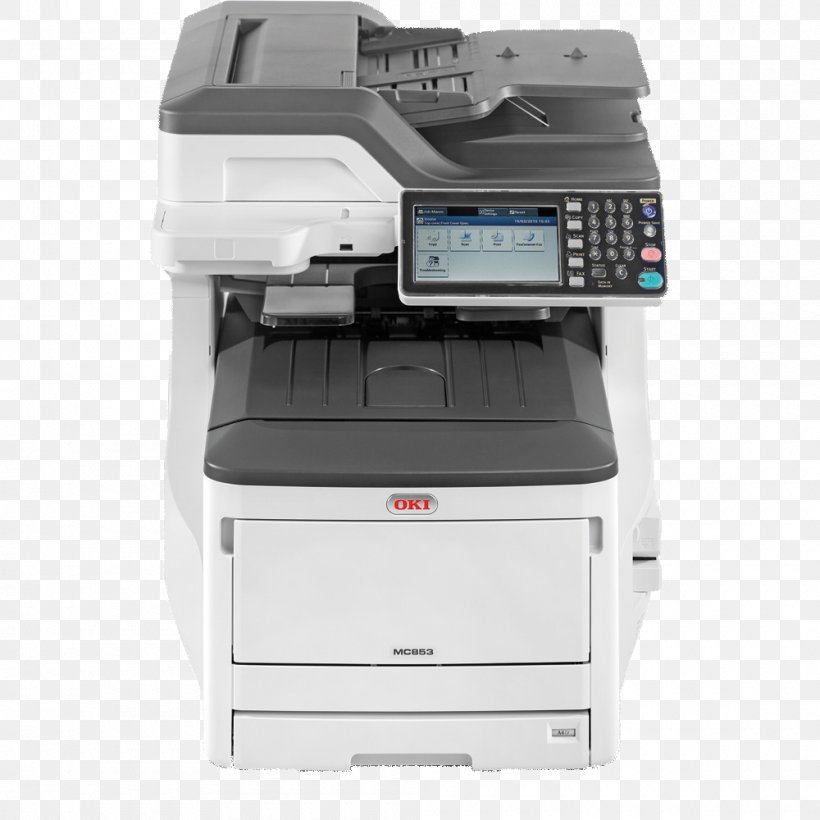 Multi-function Printer Oki Electric Industry Laser Printing OKI MC853dn A3 Colour LED MFP 45850603, PNG, 1000x1000px, Multifunction Printer, Electronic Device, Fax, Inkjet Printing, Laser Printing Download Free