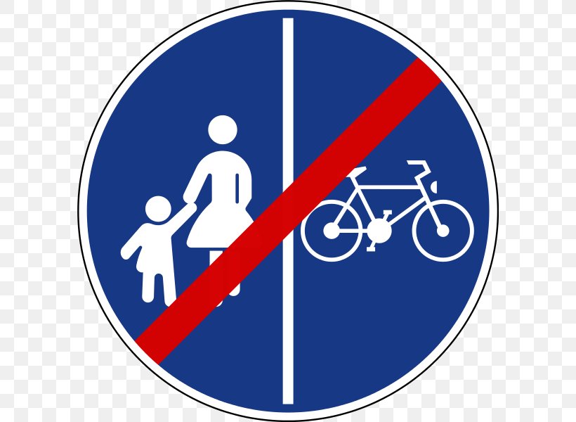 Shared Use Path Lane Bicycle Traffic Sign Road, PNG, 600x600px, Shared Use Path, Area, Bicycle, Bike Lane, Blue Download Free