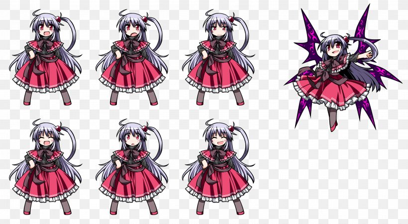 Touhou Project Puppet Figurine Sprite Shinki, PNG, 3238x1778px, Watercolor, Cartoon, Flower, Frame, Heart Download Free